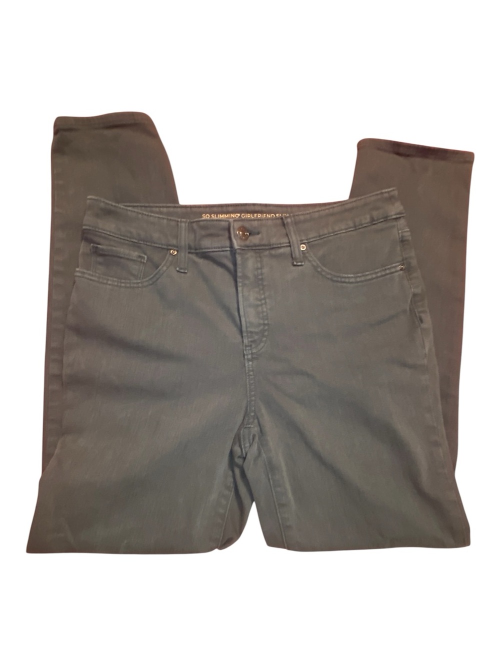 Chico's So Slimming slim leg ankle Girlfriend Skinny Jeans in Olive size 6